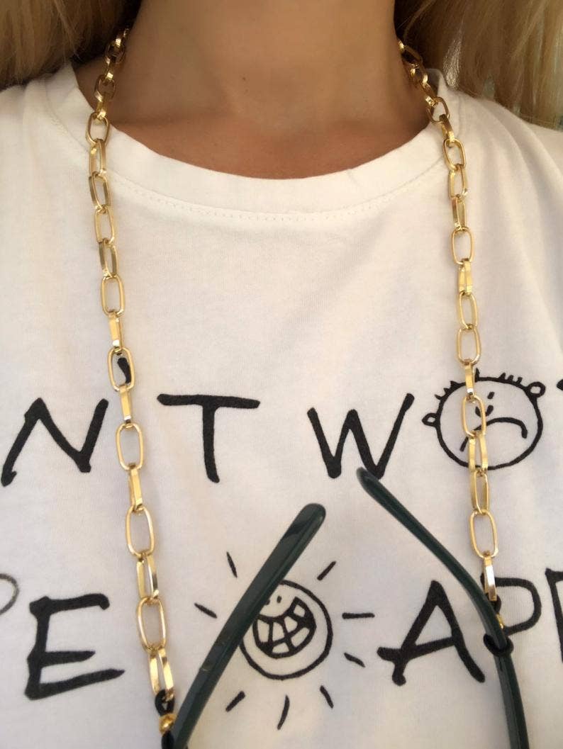 Glasses Chain - gold links