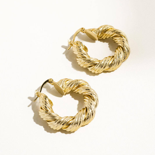 Isla Classic Twisted Hoop Earring